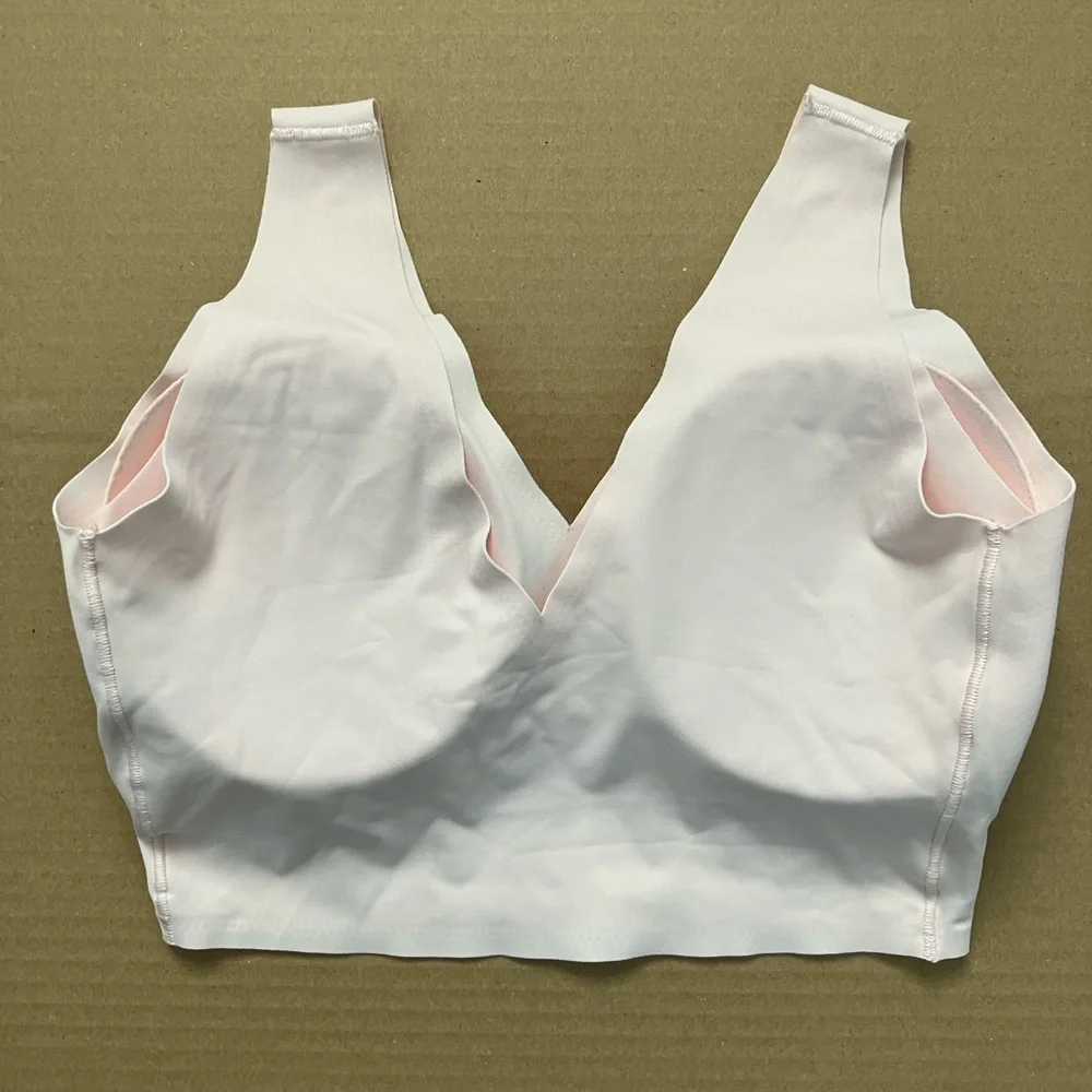 Seamless Light Pink V-Neck Comfort Bralette - Picture 11 of 11